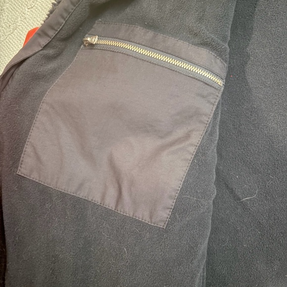 New Alex Mill fleece lined Sherpa field jacket in navy blue sz XL - Picture 12 of 14